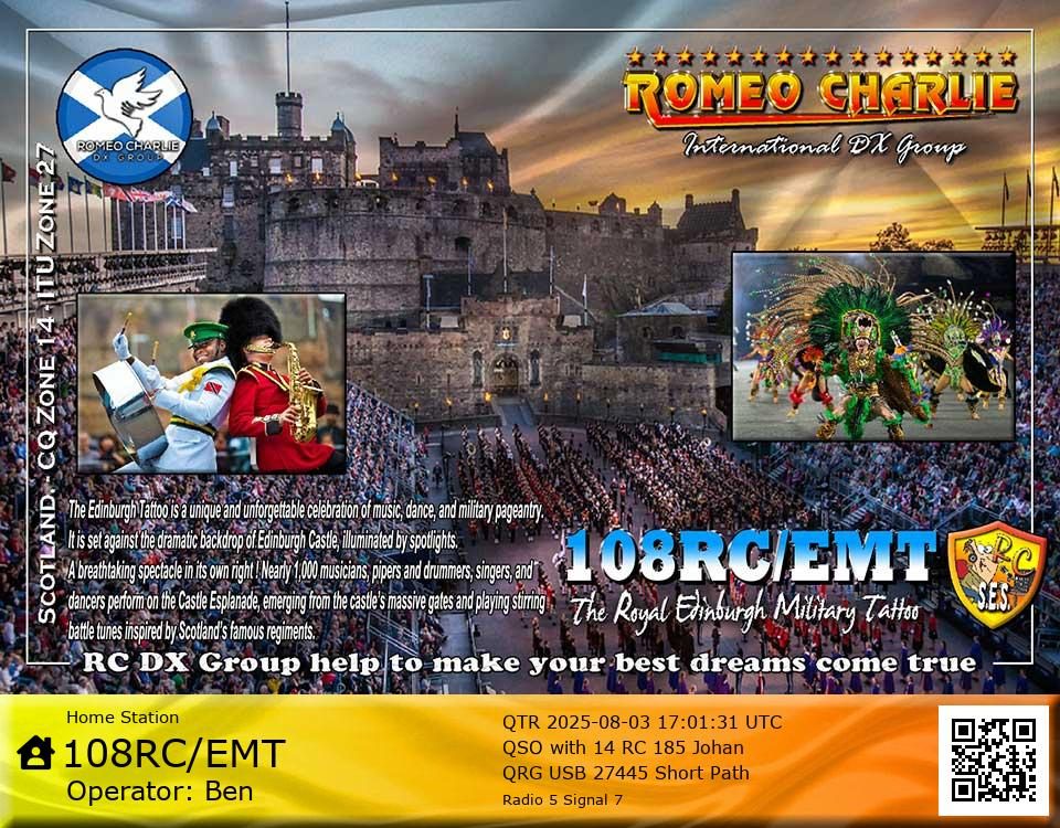 eQSL de 108RC EMT BEN - Écosse 🏴