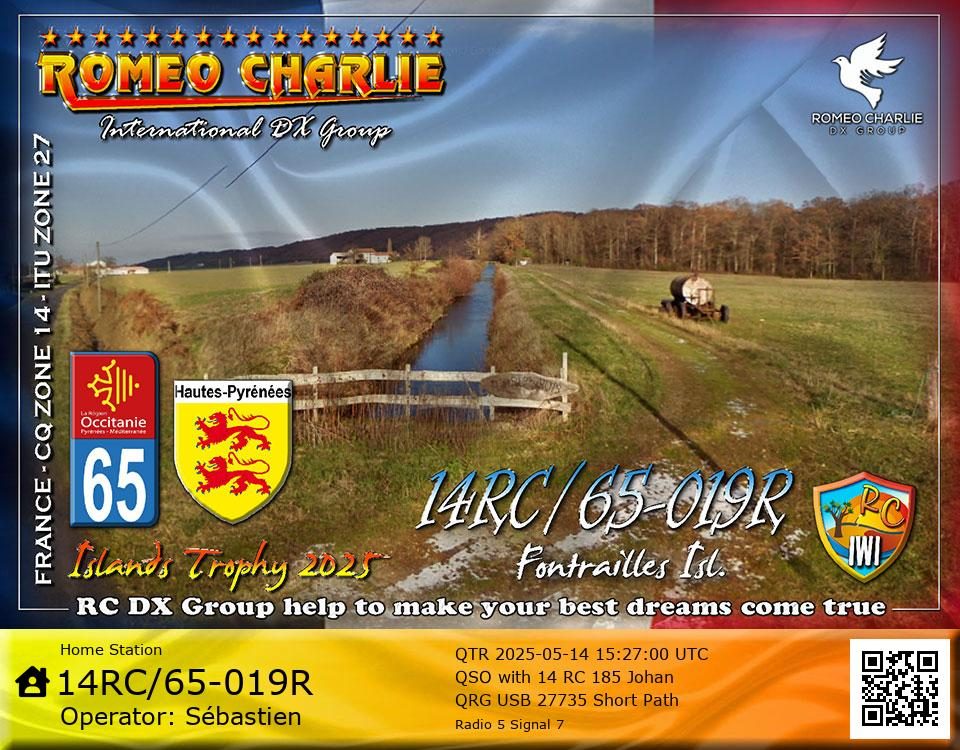 eQSL de 14RC065 019 SEBASTIEN - France 🇫🇷