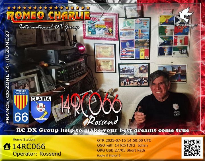 eQSL de 14RC066 ROSSEND - France 🇫🇷