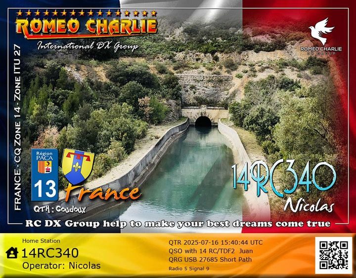 eQSL de 14RC340 NICOLAS - France 🇫🇷