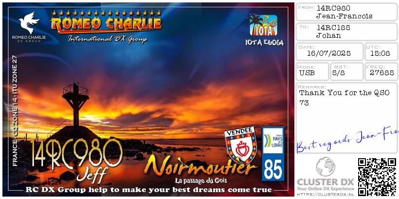 eQSL de 14RC980 JEAN FRANCOIS - France 🇫🇷