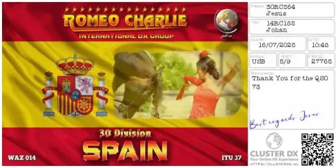 Dernière carte QSL reçue