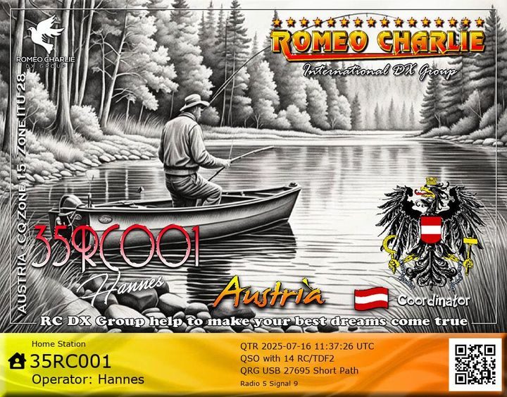 eQSL de 35RC001 HANNES - Autriche 🇦🇹