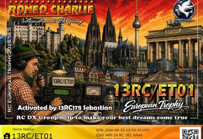 eQSL reçue de 13RC-ET01 SEBASTIAN, Allemagne – contact DX bande 11 mètres 27 MHz
