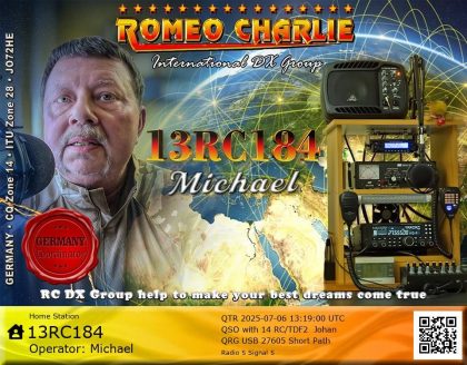 eQSL 13RC184 MICHAEL