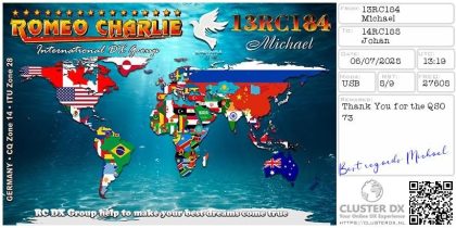 eQSL 13RC184 MICHAEL