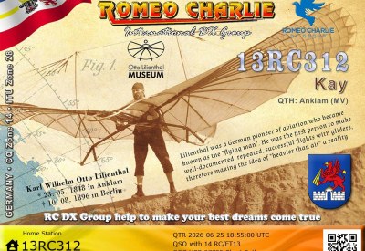 eQSL reçue de 13RC312 KAY, Allemagne – contact DX bande 11 mètres 27 MHz