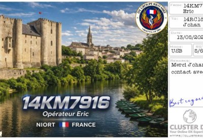 eQSL 14KM7916 ERIC — France