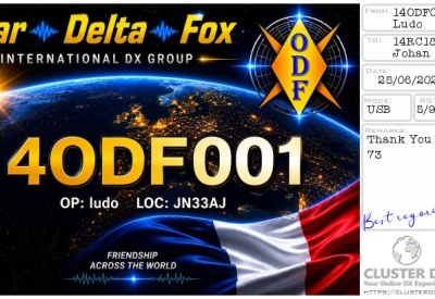 eQSL 14ODF001 LUDO — France