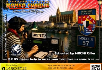 eQSL reçue de 14RC-ET12 GILLES, France – contact DX bande 11 mètres 27 MHz