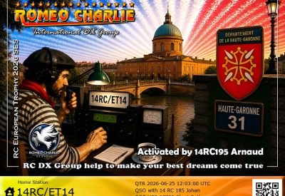 eQSL reçue de 14RC-ET14 ARNAUD, France – contact DX bande 11 mètres 27 MHz
