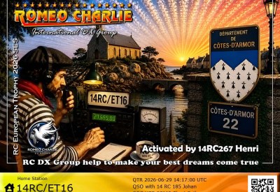 eQSL reçue de 14RC-ET16 HENRI, France – contact DX bande 11 mètres 27 MHz