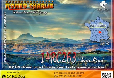 eQSL reçue de 14RC263 JEAN PAUL, France – contact DX bande 11 mètres 27 MHz