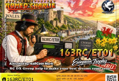 eQSL reçue de 163RC-ET01 MARK, Pays de Galles – contact DX bande 11 mètres 27 MHz