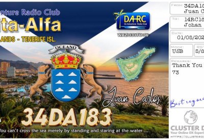 eQSL 34DA183 JUAN CARLOS — Îles Canaries