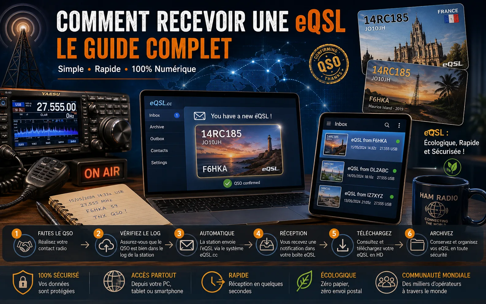 Comment recevoir une eQSL : le guide complet.