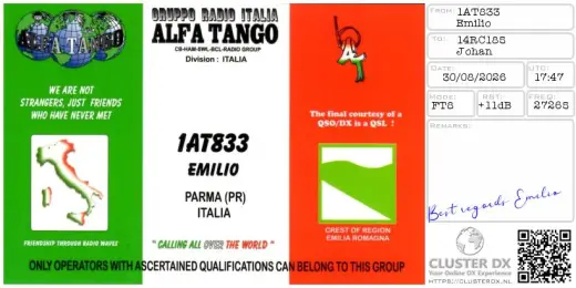 eQSL 1AT833 EMILIO