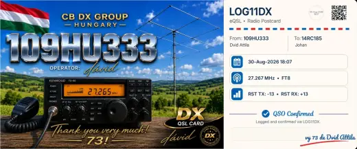 eQSL 109HU333 DAVID